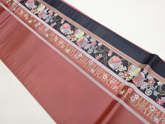JAPANESE FUKURO OBI / WOVEN FLOWERS